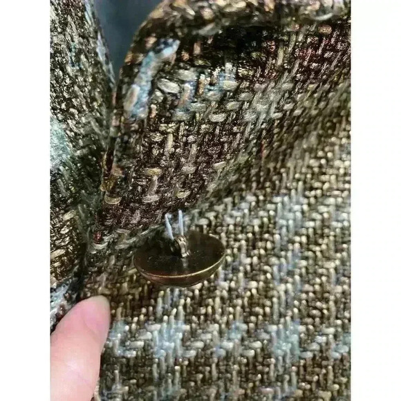 Women's Tweed Blazer - Green by - Picture 15 of 15